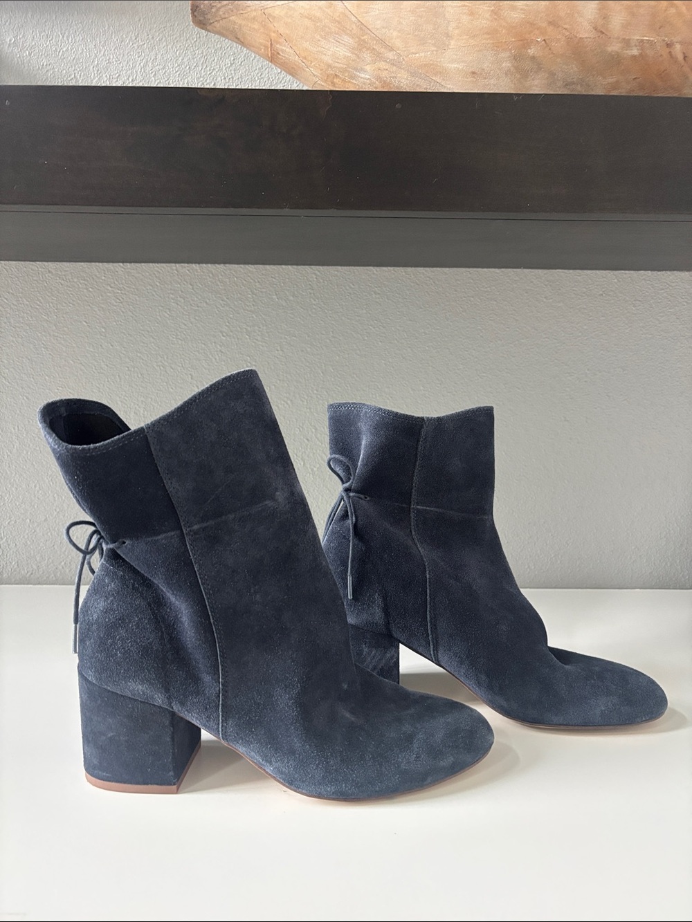 Splendid Navy Suede Ankle Booties